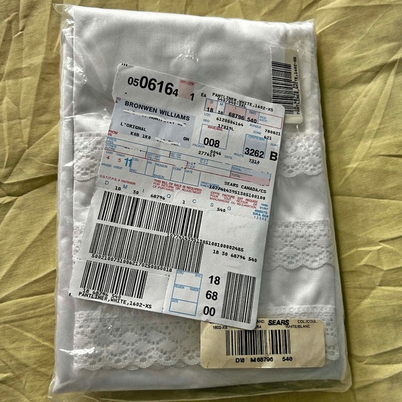 PANTLINER LONG, NYLON WHITE, SIZE 3XL, SEARS, IN ORIGINAL BAG, TAGS ON, NEW NEVE - Picture 1 of 3